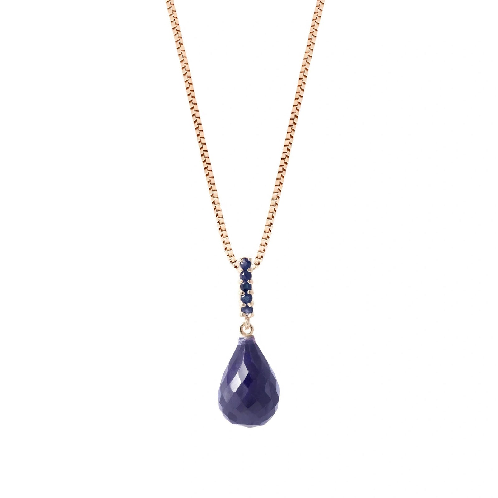 Rose Gold Pendant Necklace Ruby 10K — Cinzia