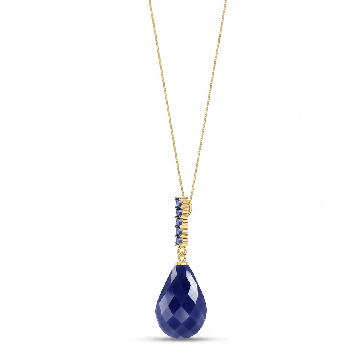Yellow Gold Pendant Necklace Ruby 10K — Cinzia