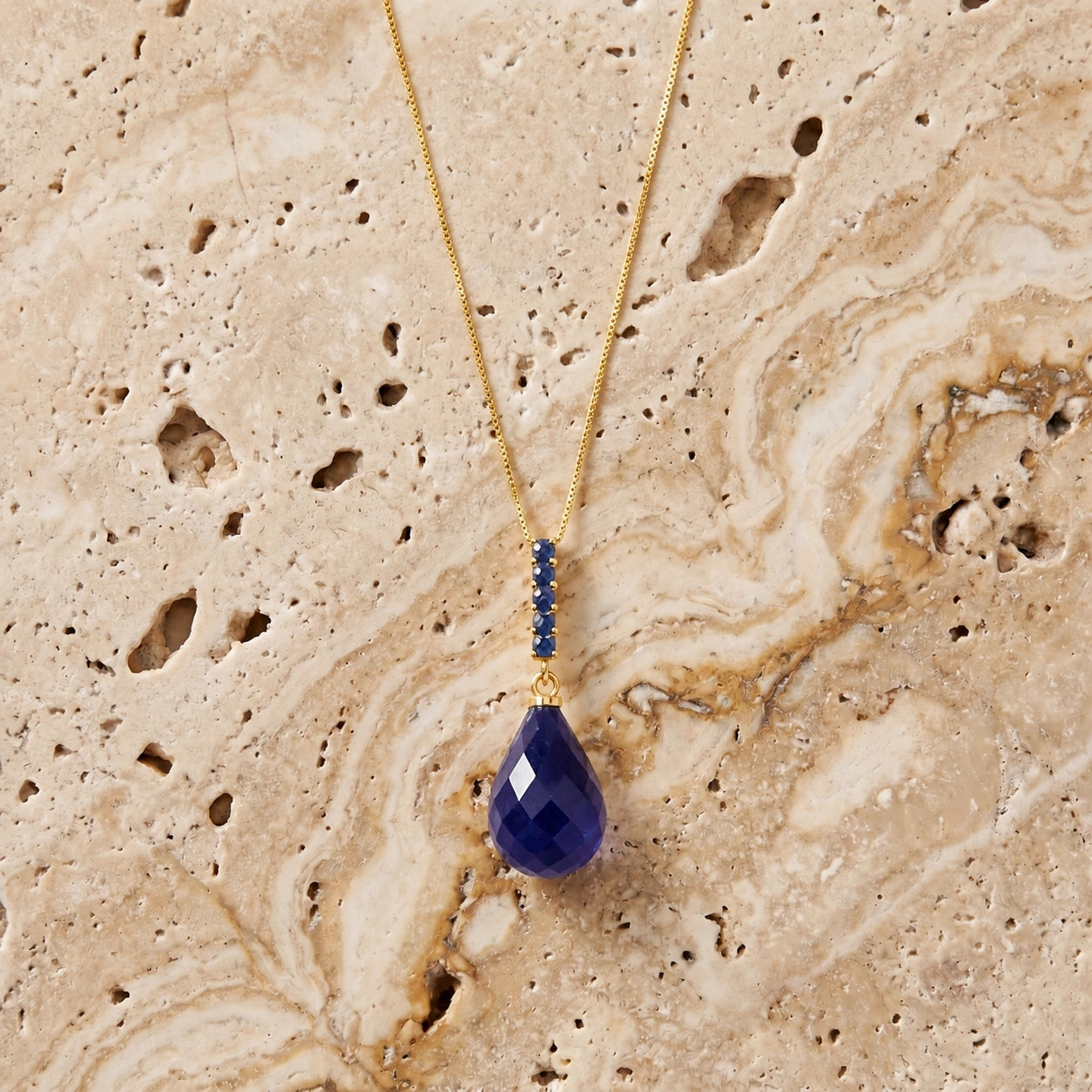 Yellow Gold Pendant Necklace Ruby 10K — Cinzia