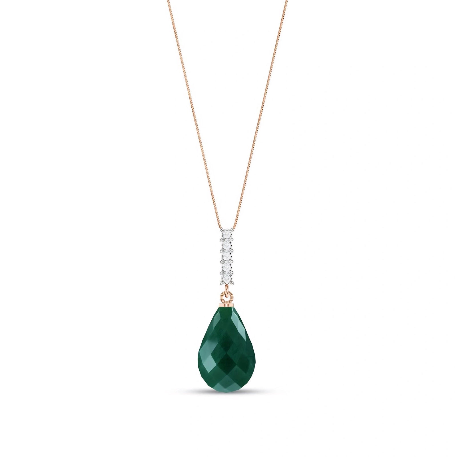 Rose Gold Pendant Necklace Sapphire 10K — Cinzia