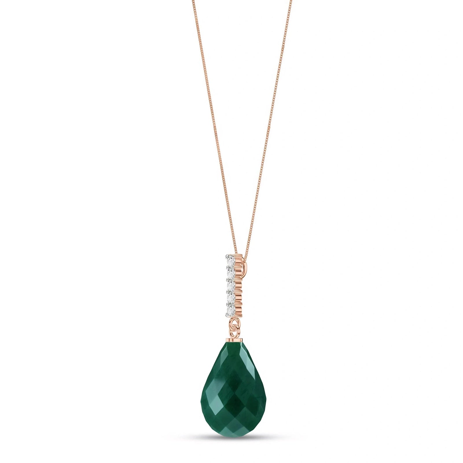 Rose Gold Pendant Necklace Sapphire 10K — Cinzia