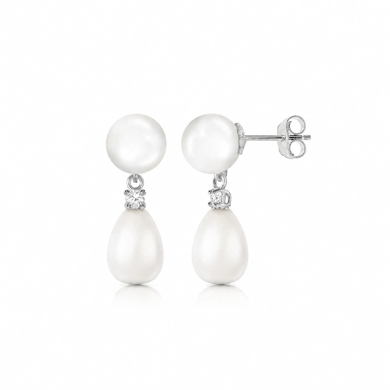 White Gold Diamond & Pearl — Rosaflora