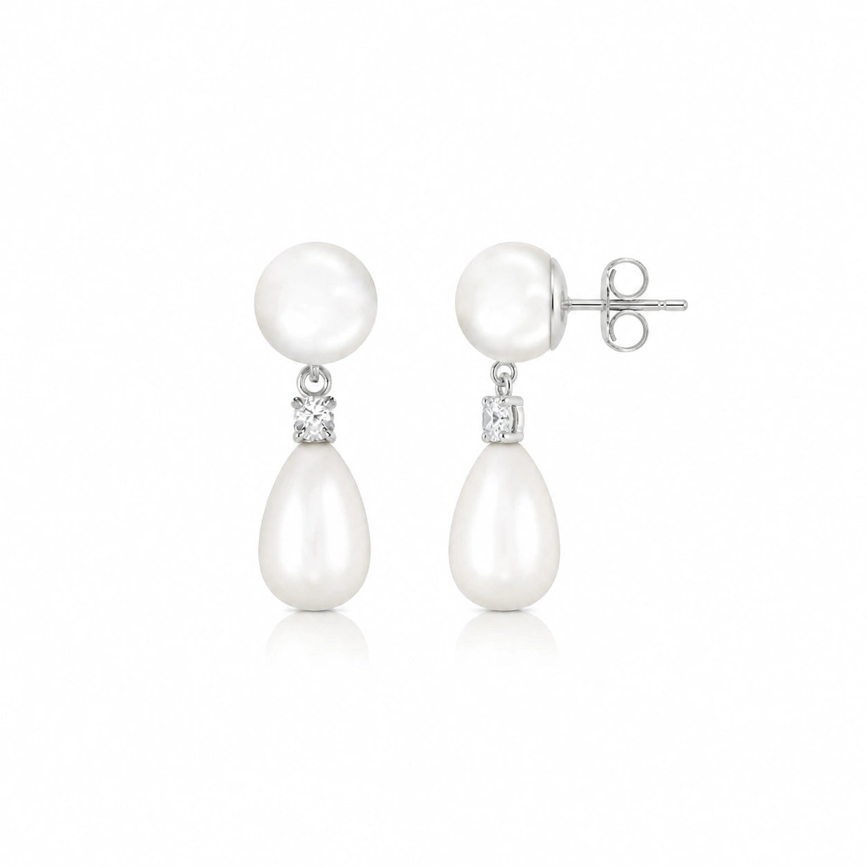 White Gold Diamond & Pearl — Rosaflora