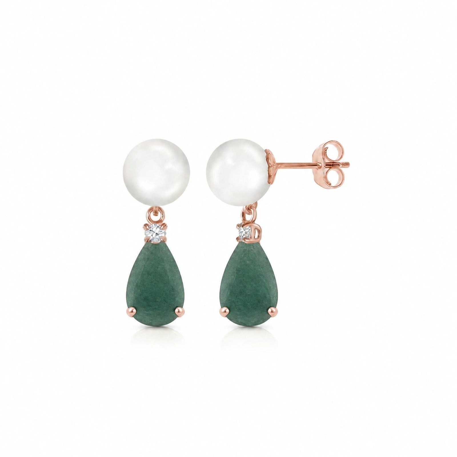 Rose Gold Emerald & Pearl & Diamond — Rosaflora