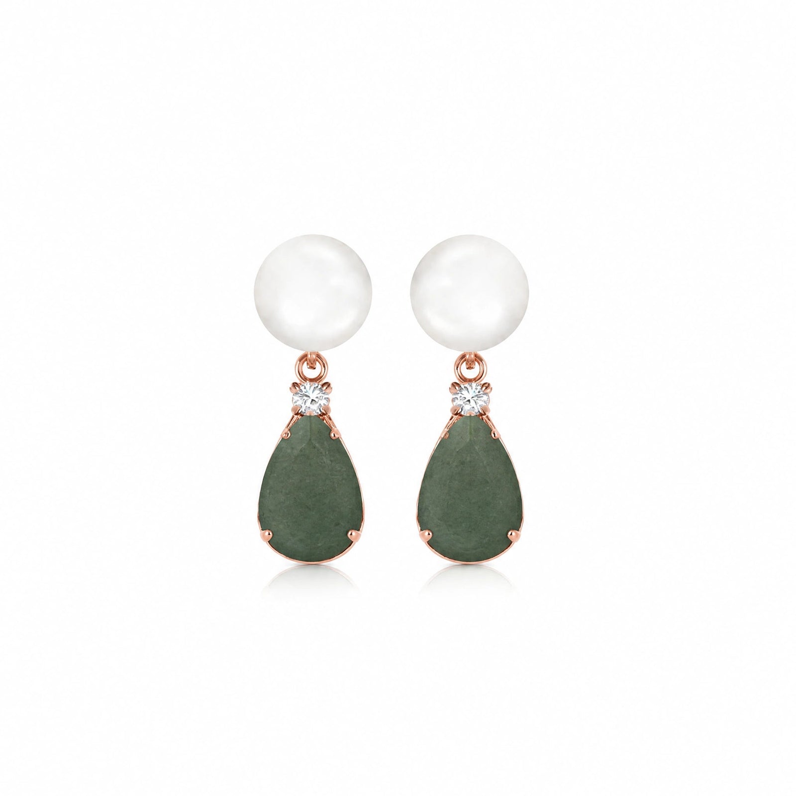 Rose Gold Emerald & Pearl & Diamond — Rosaflora