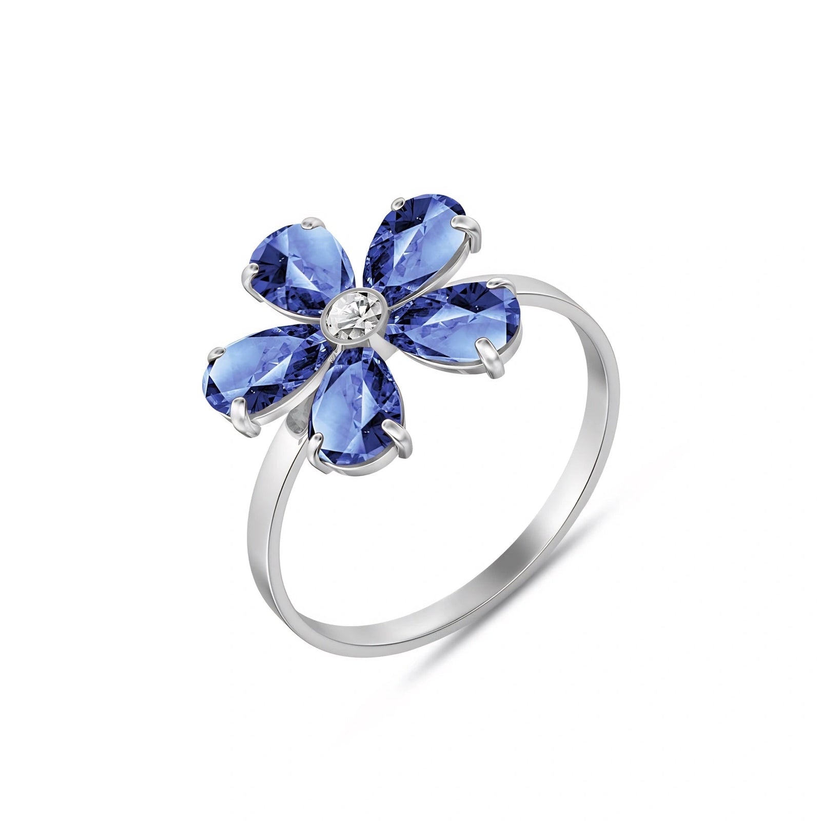 White Gold Ring Tanzanite 10K — Rosalba
