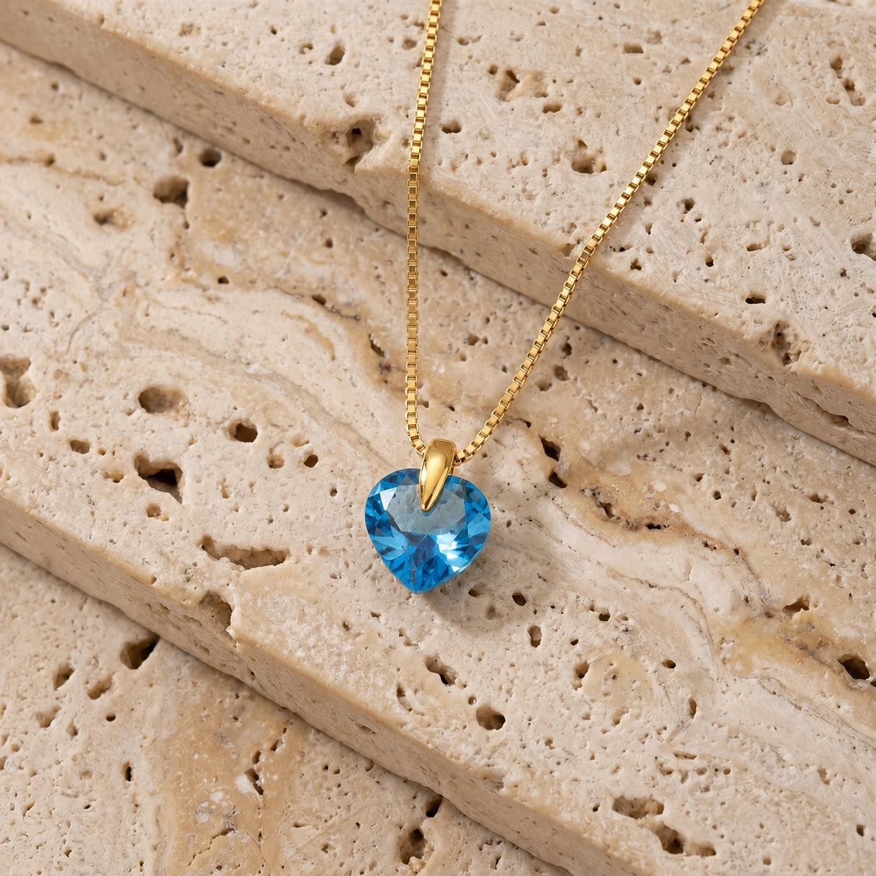 Yellow Gold Blue Topaz — Domiziana