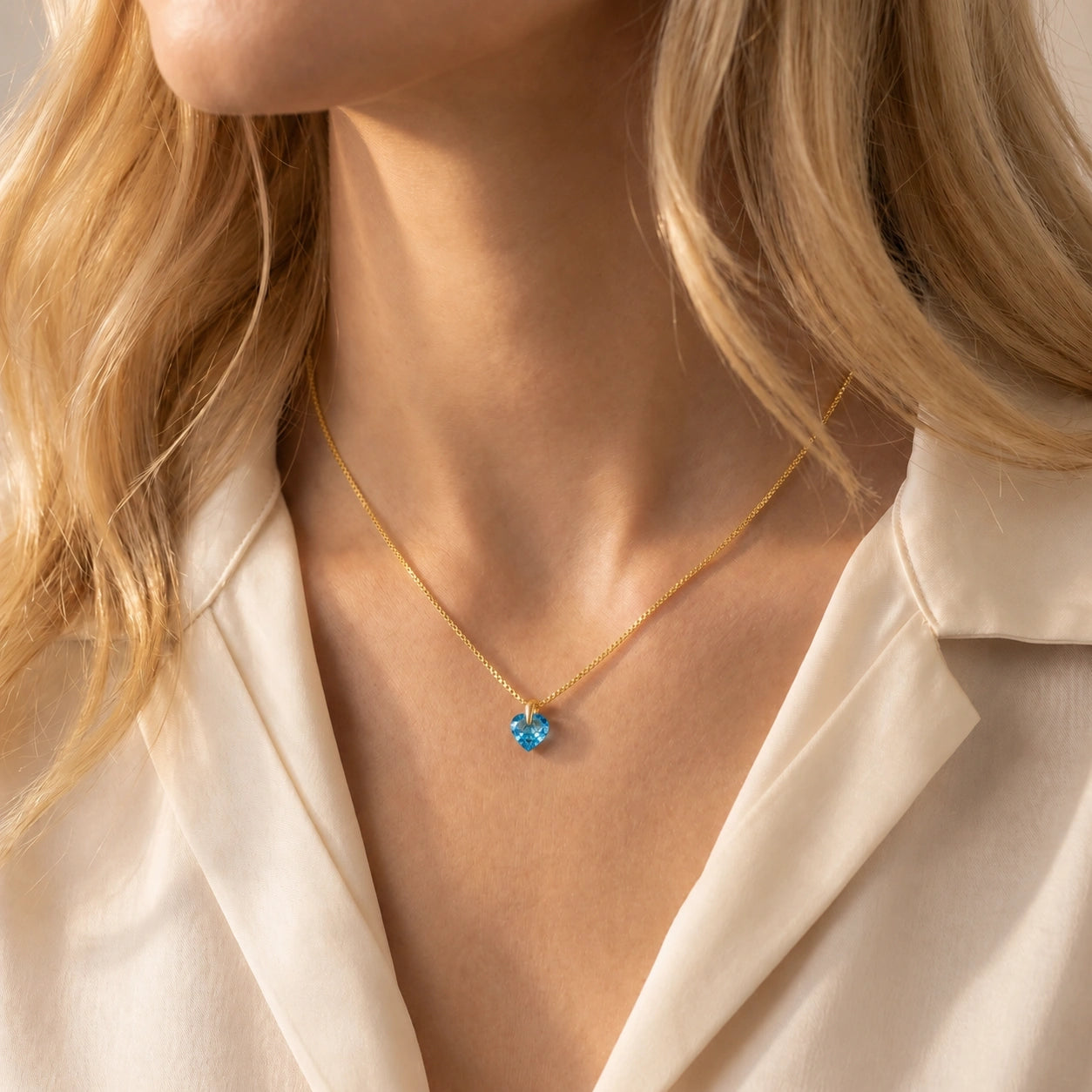 Yellow Gold Blue Topaz — Domiziana