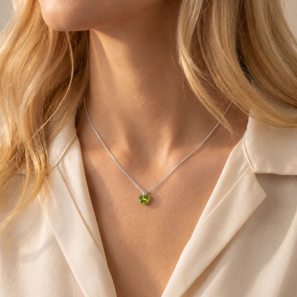 White Gold Peridot — Domiziana