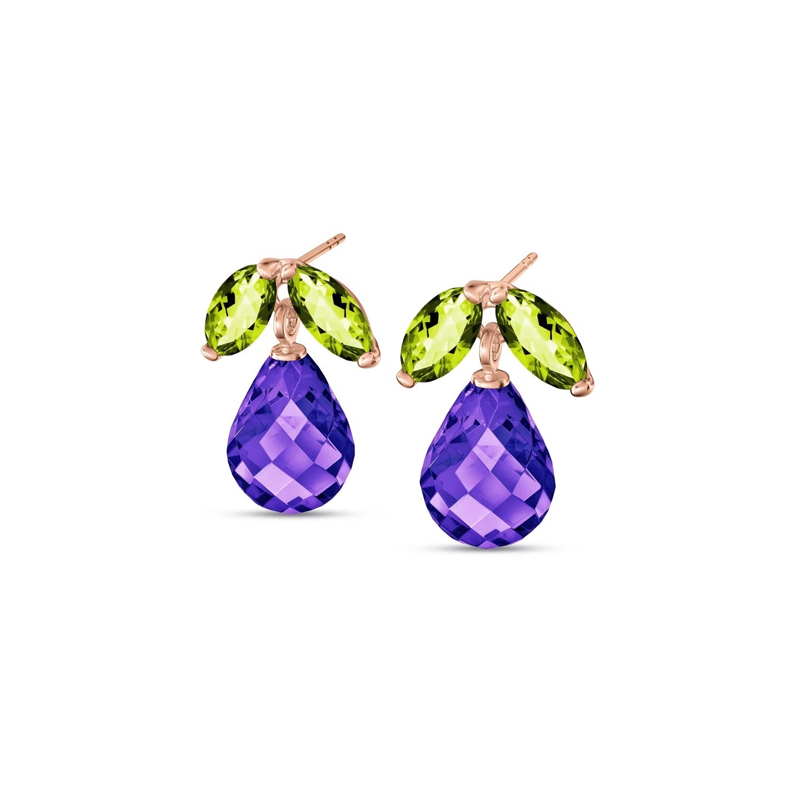 Rose Gold Amethyst & Peridot — Rosalira