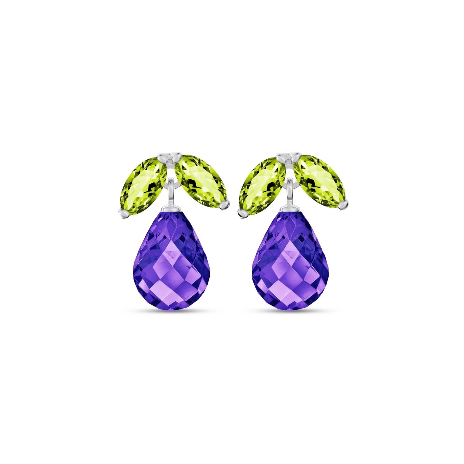 White Gold Amethyst & Peridot — Rosalira