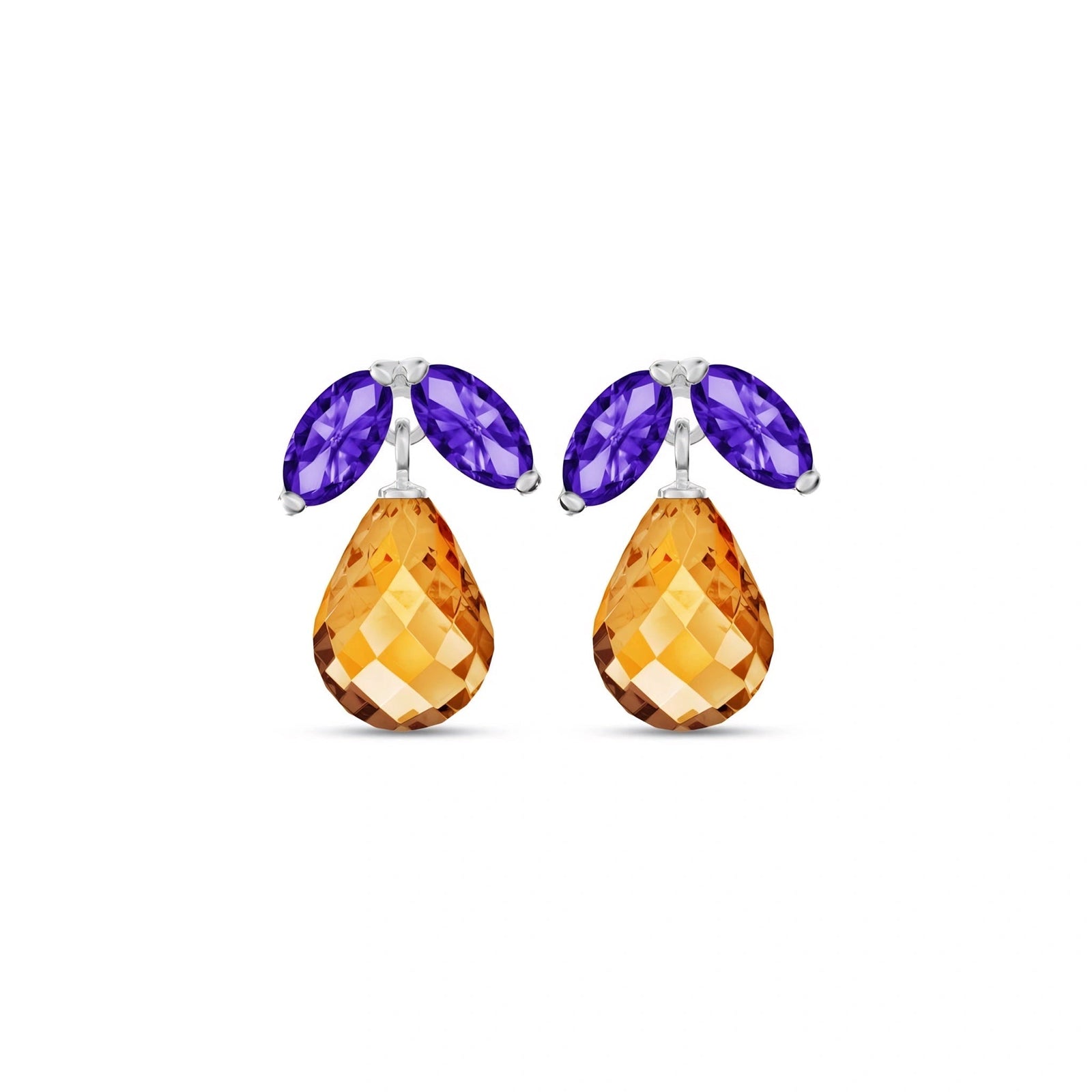 White Gold Citrine & Amethyst — Rosalira