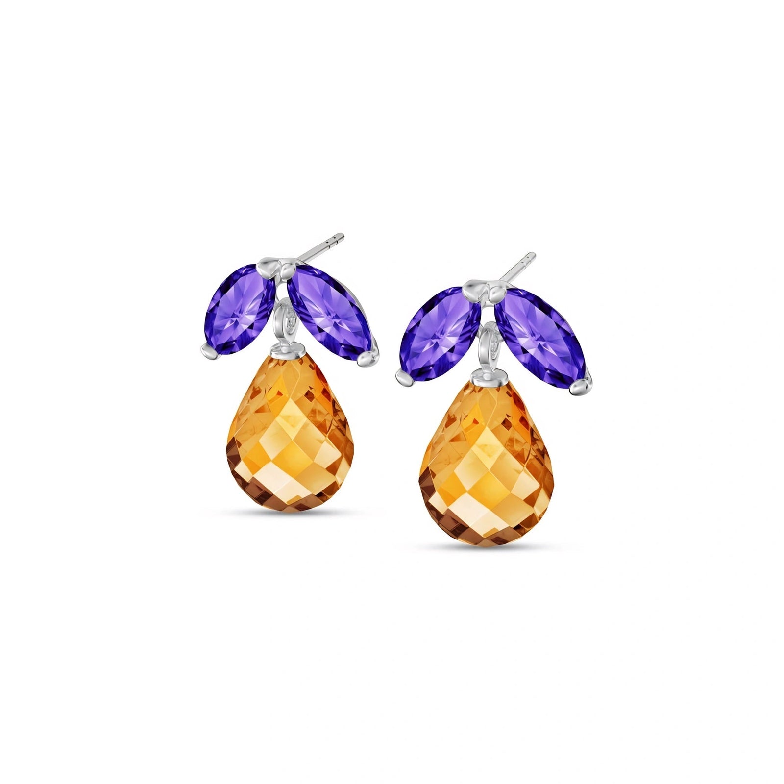 White Gold Citrine & Amethyst — Rosalira