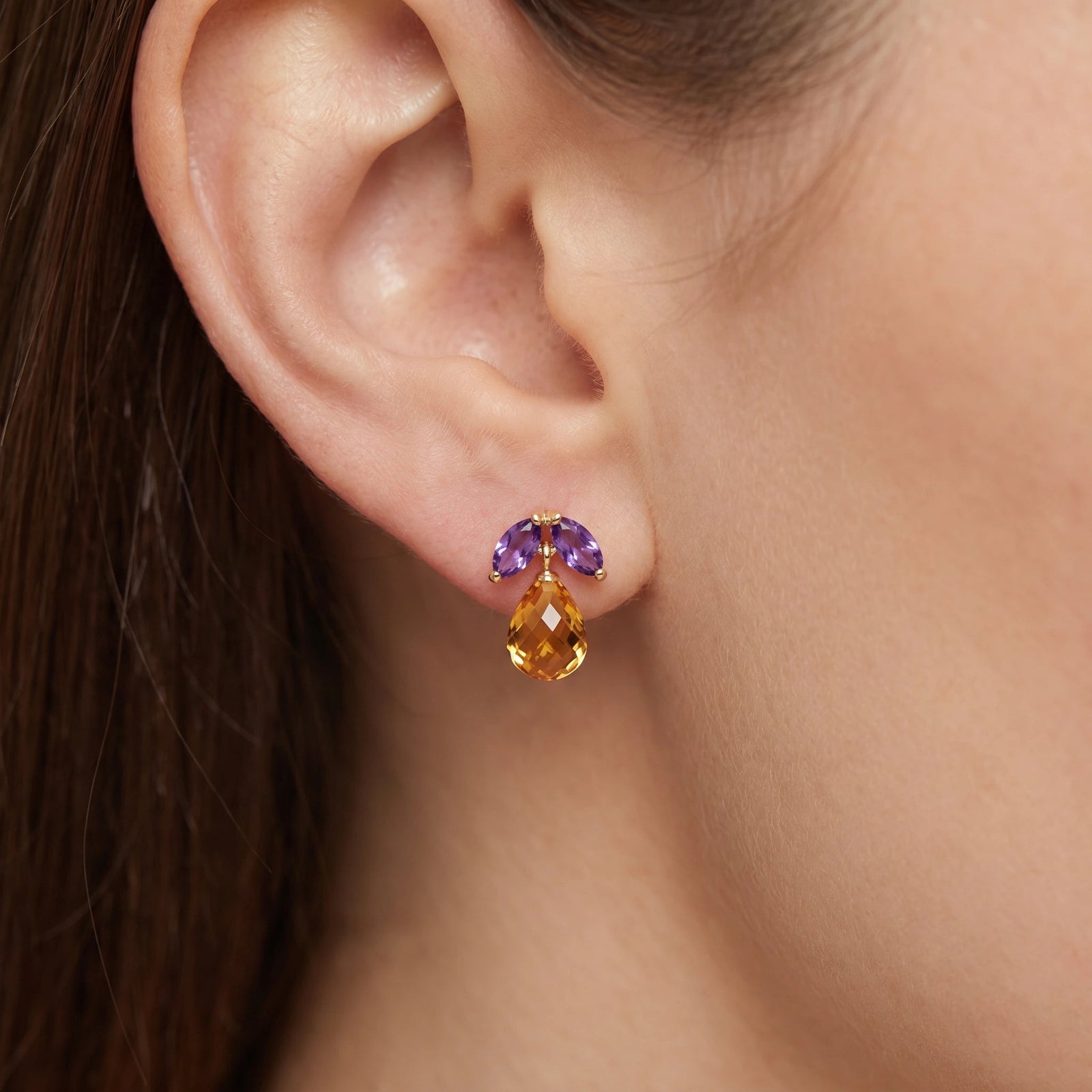 Yellow Gold Citrine & Amethyst — Rosalira