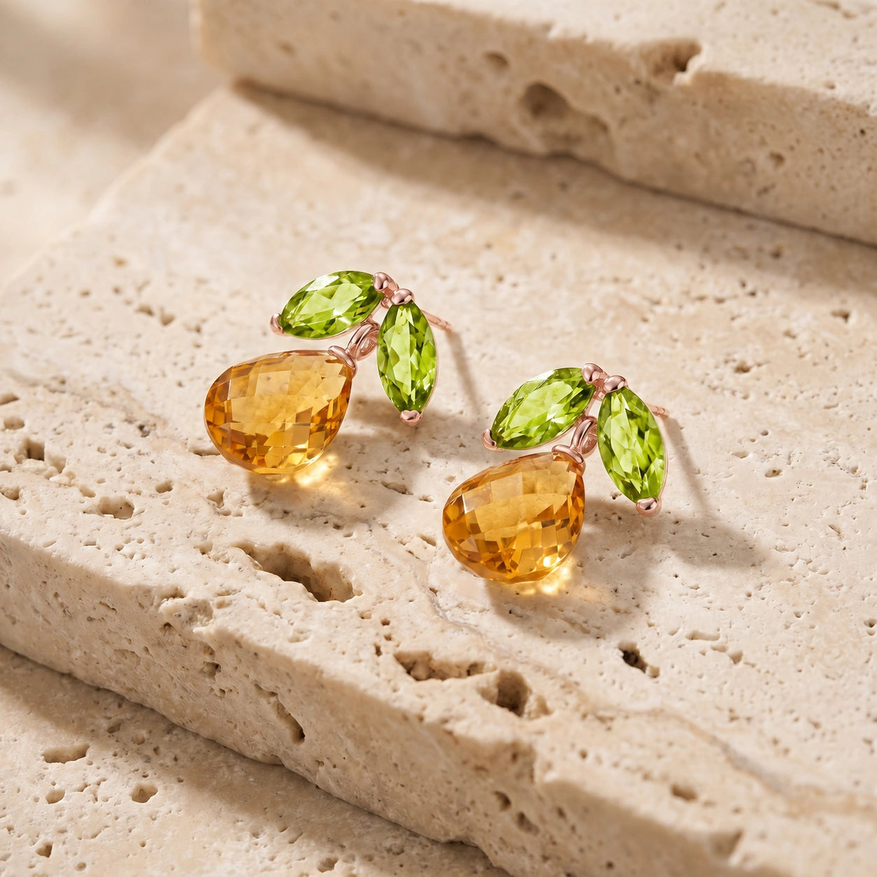 Rose Gold Citrine & Peridot — Rosalira