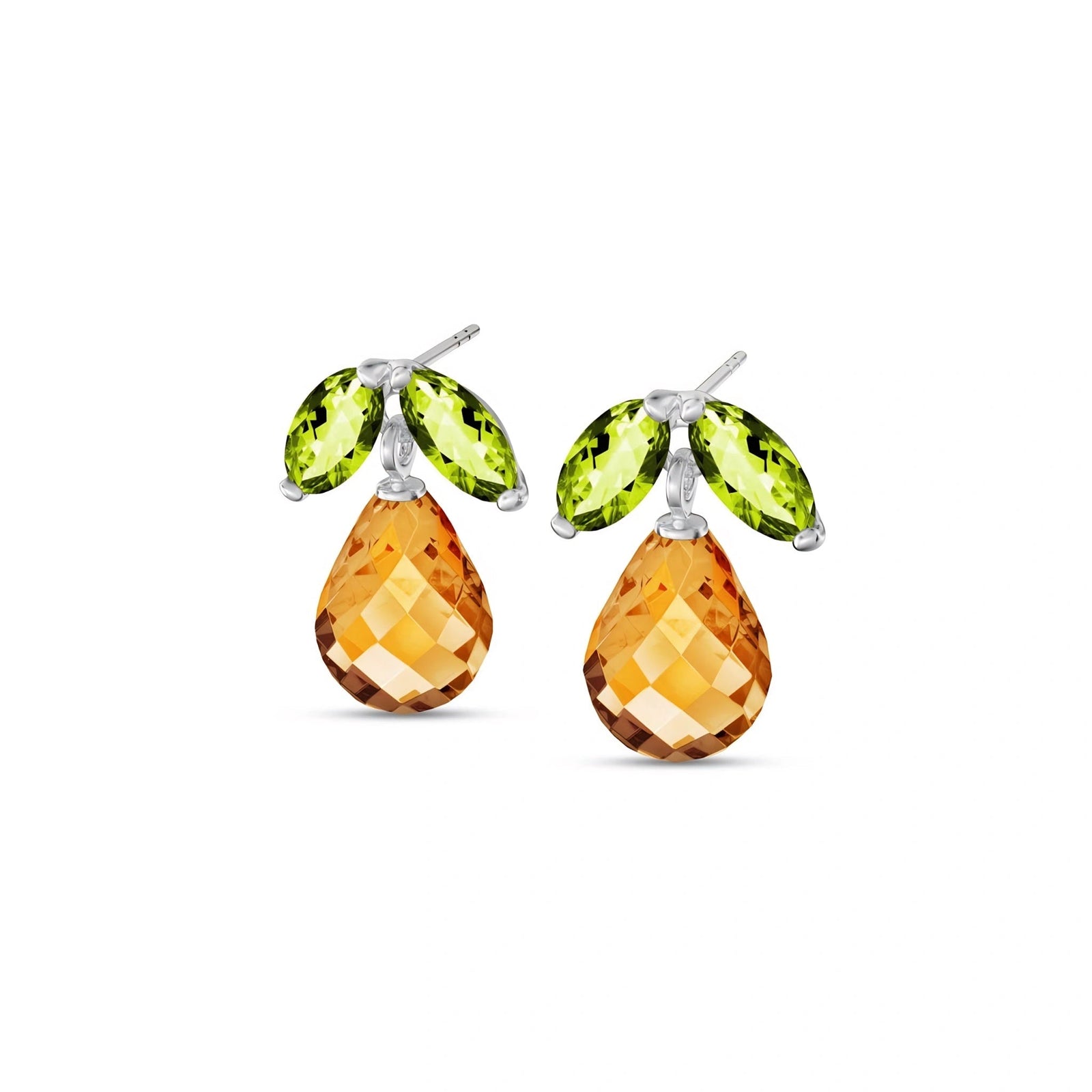 White Gold Citrine & Peridot — Rosalira