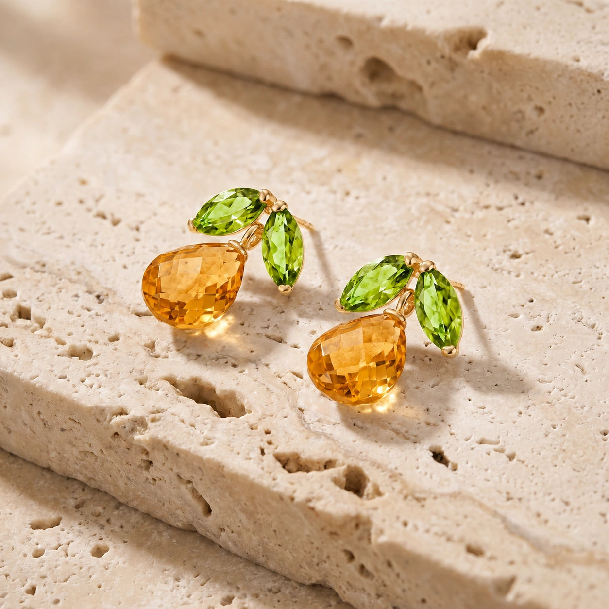 Yellow Gold Citrine & Peridot — Rosalira