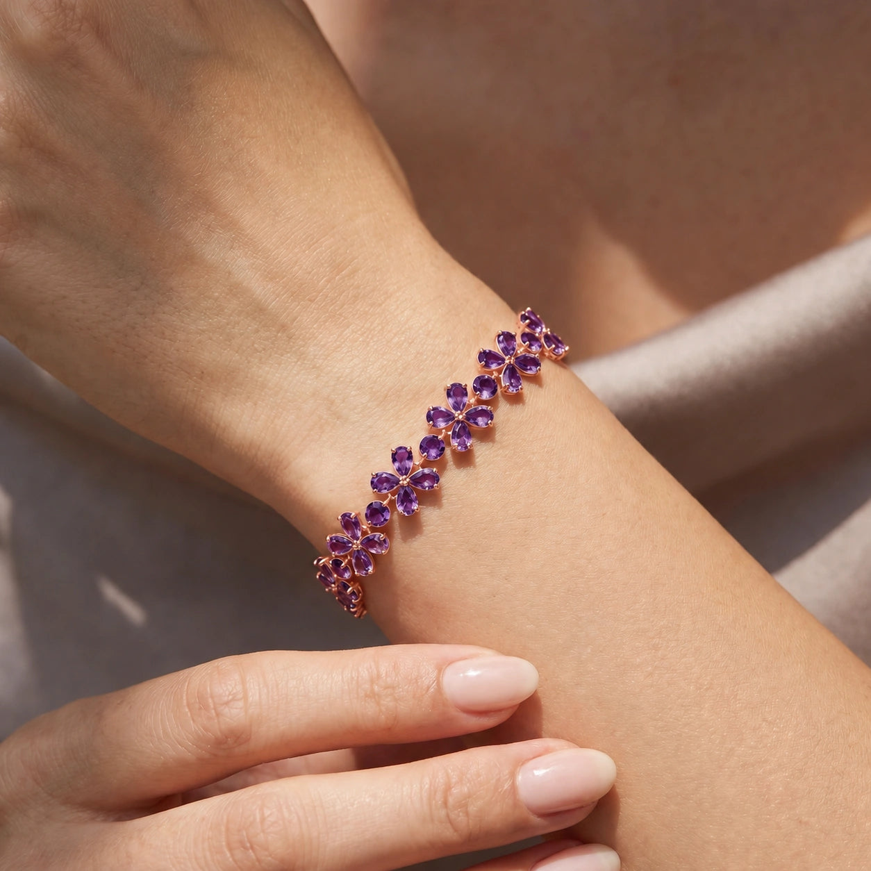 Rose Gold Amethyst — Mariagraziana