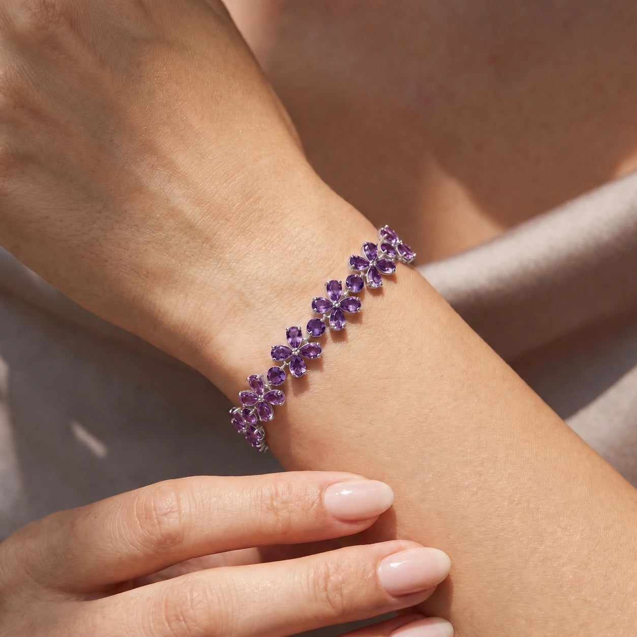 White Gold Amethyst — Mariagraziana