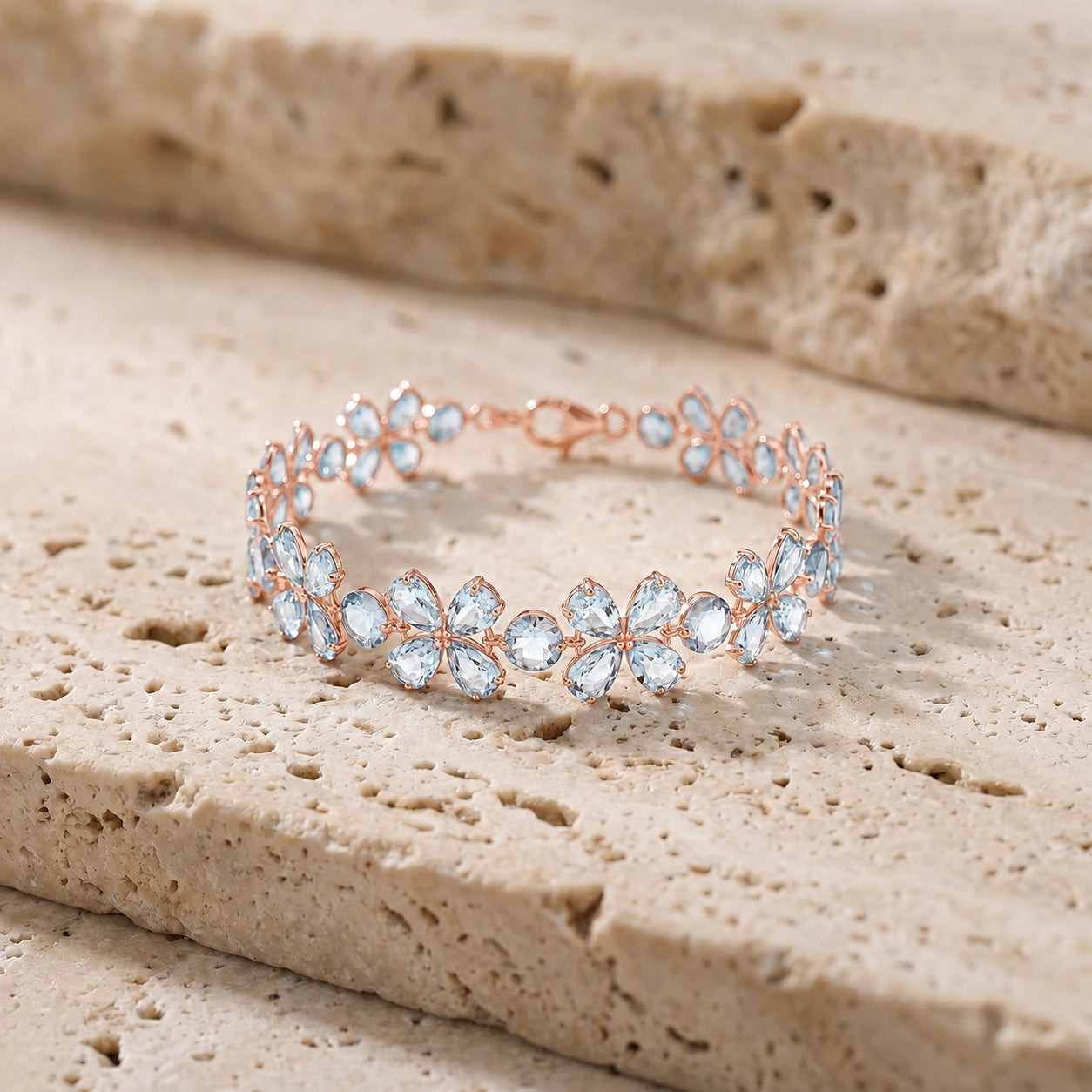 Rose Gold Aquamarine — Mariagraziana