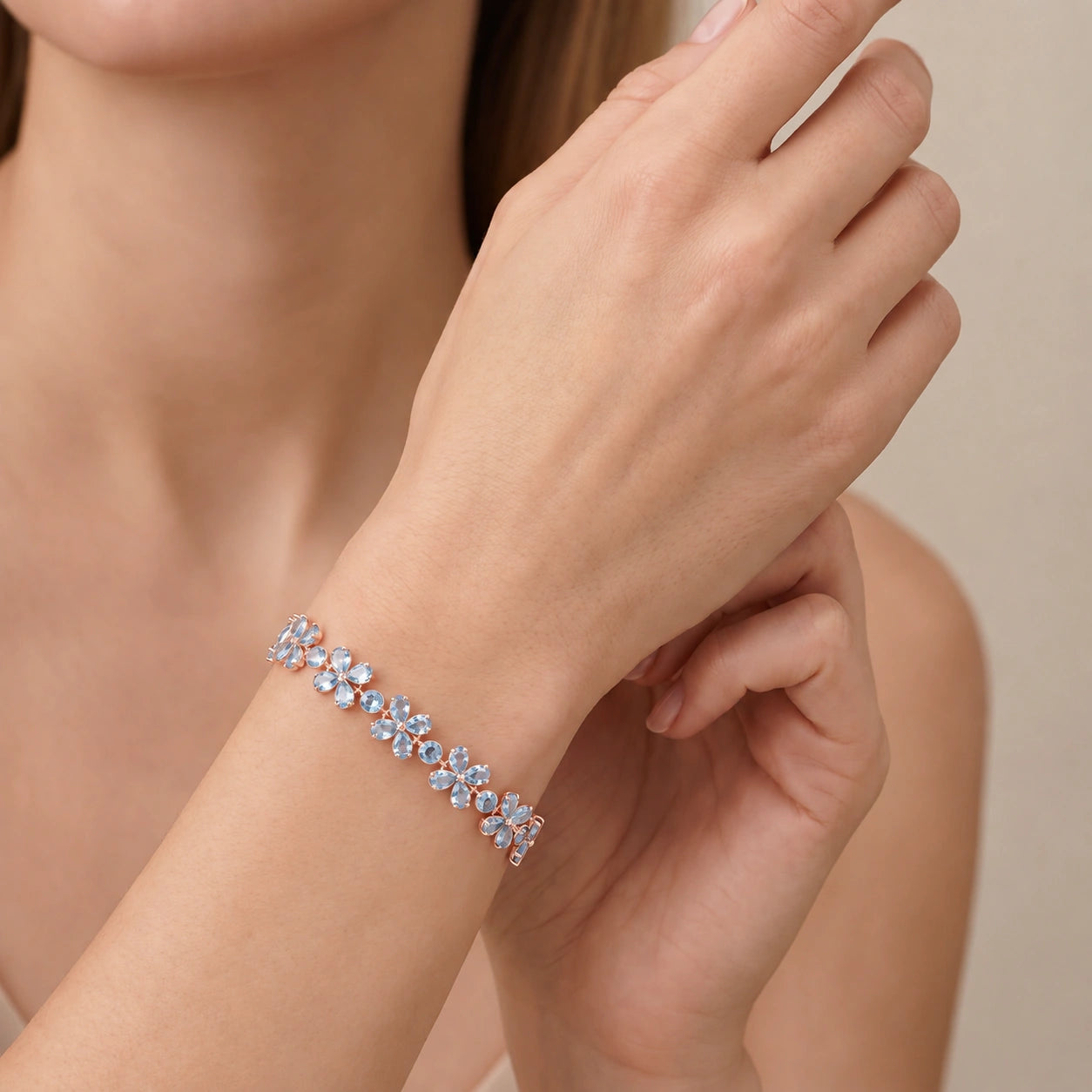 Rose Gold Aquamarine — Mariagraziana