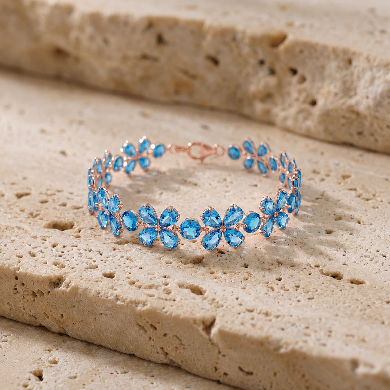 Rose Gold Blue Topaz — Mariagraziana