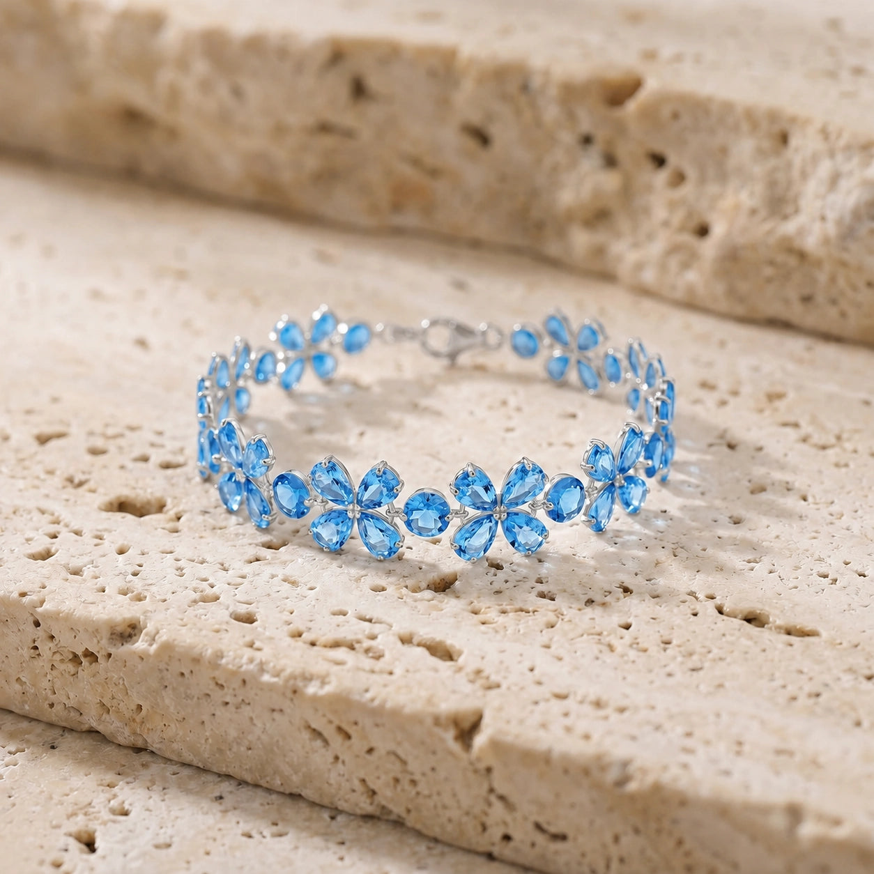 White Gold Blue Topaz — Mariagraziana