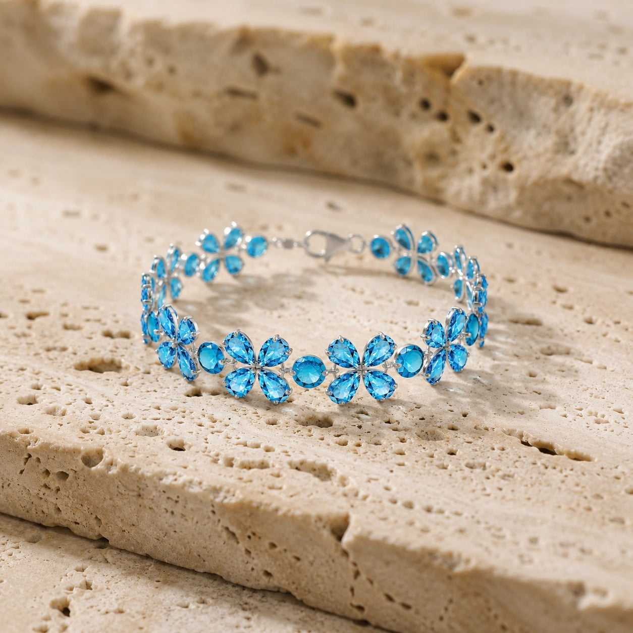 White Gold Blue Topaz — Mariagraziana