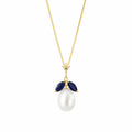 Yellow Gold Eternal Necklace Pearl 10K — Arabella