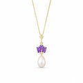 Yellow Gold Belle Necklace Pearl 10K — Rossella