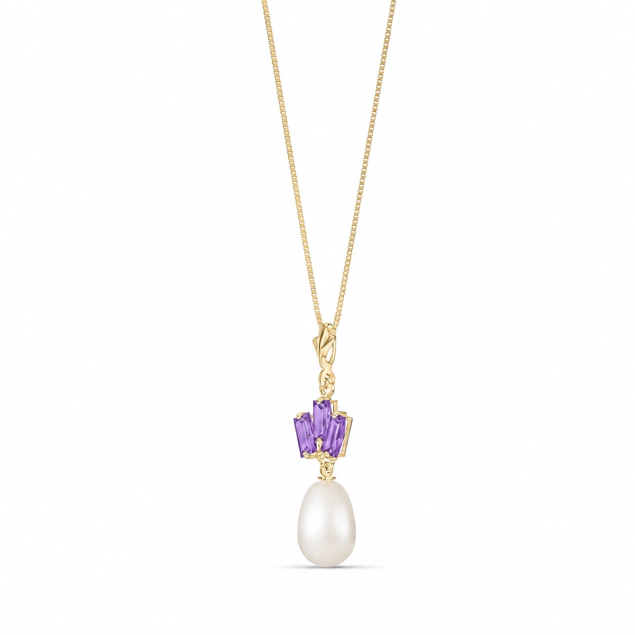 Yellow Gold Belle Necklace Pearl 10K — Rossella