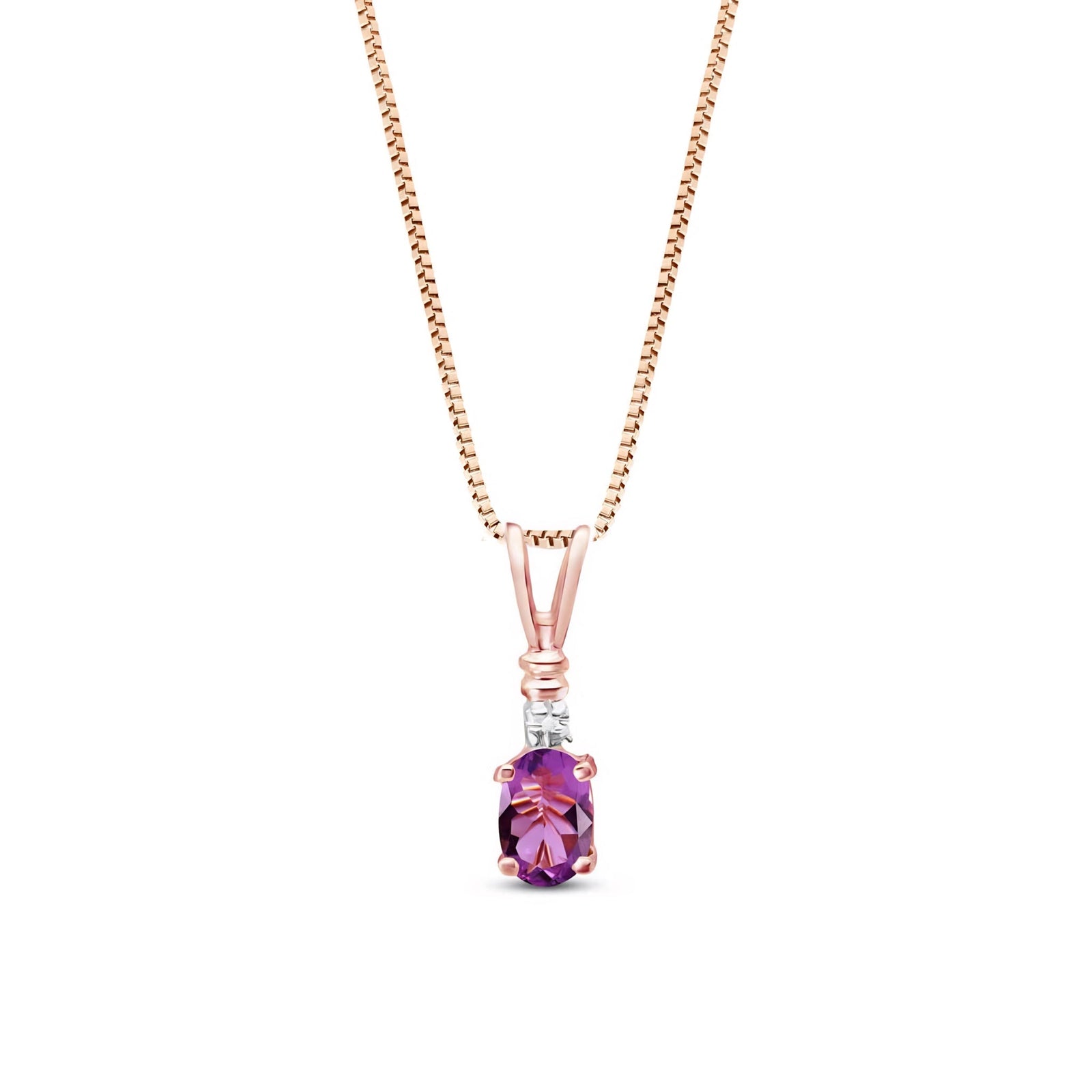 Rose Gold Heritage Pendant Necklace Citrine 10K — Elsa