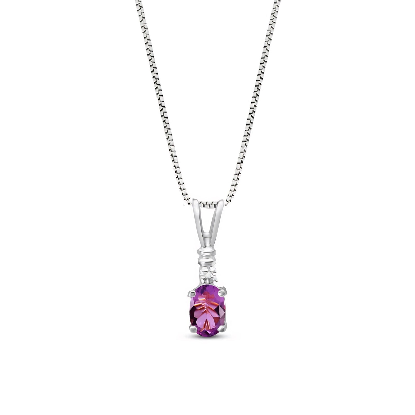 White Gold Heritage Pendant Necklace Citrine 10K — Elsa