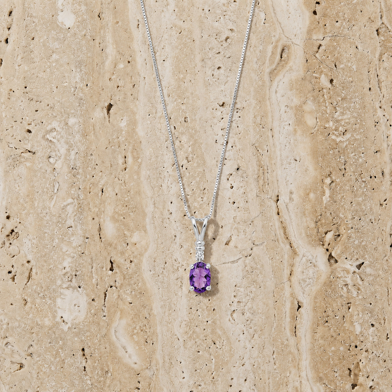 White Gold Heritage Pendant Necklace Citrine 10K — Elsa