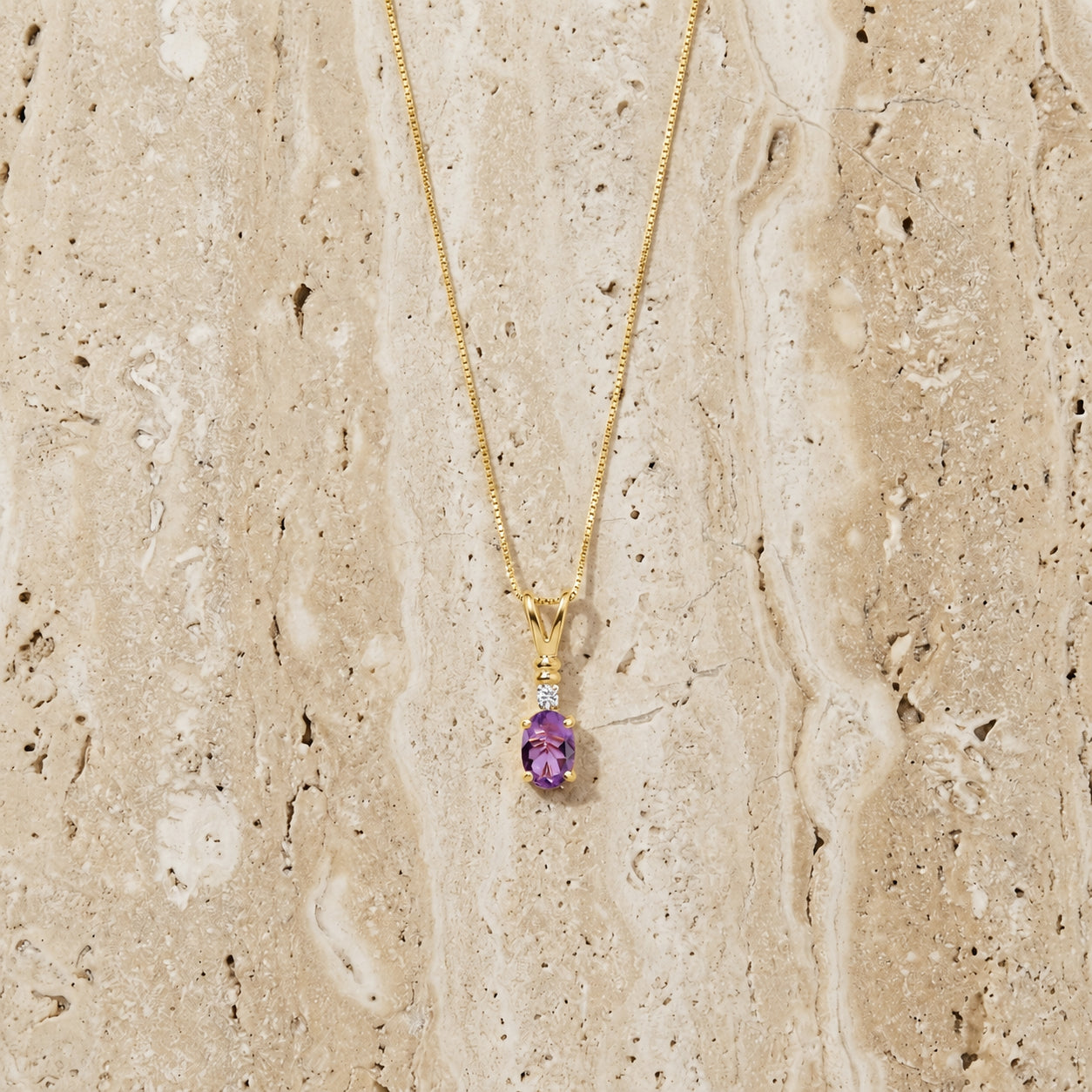 Yellow Gold Heritage Pendant Necklace Citrine 10K — Elsa