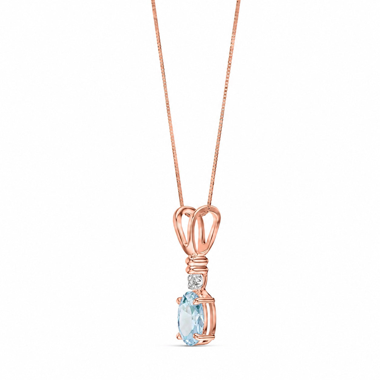 Rose Gold Heritage Pendant Necklace Amethyst 10K — Elsa