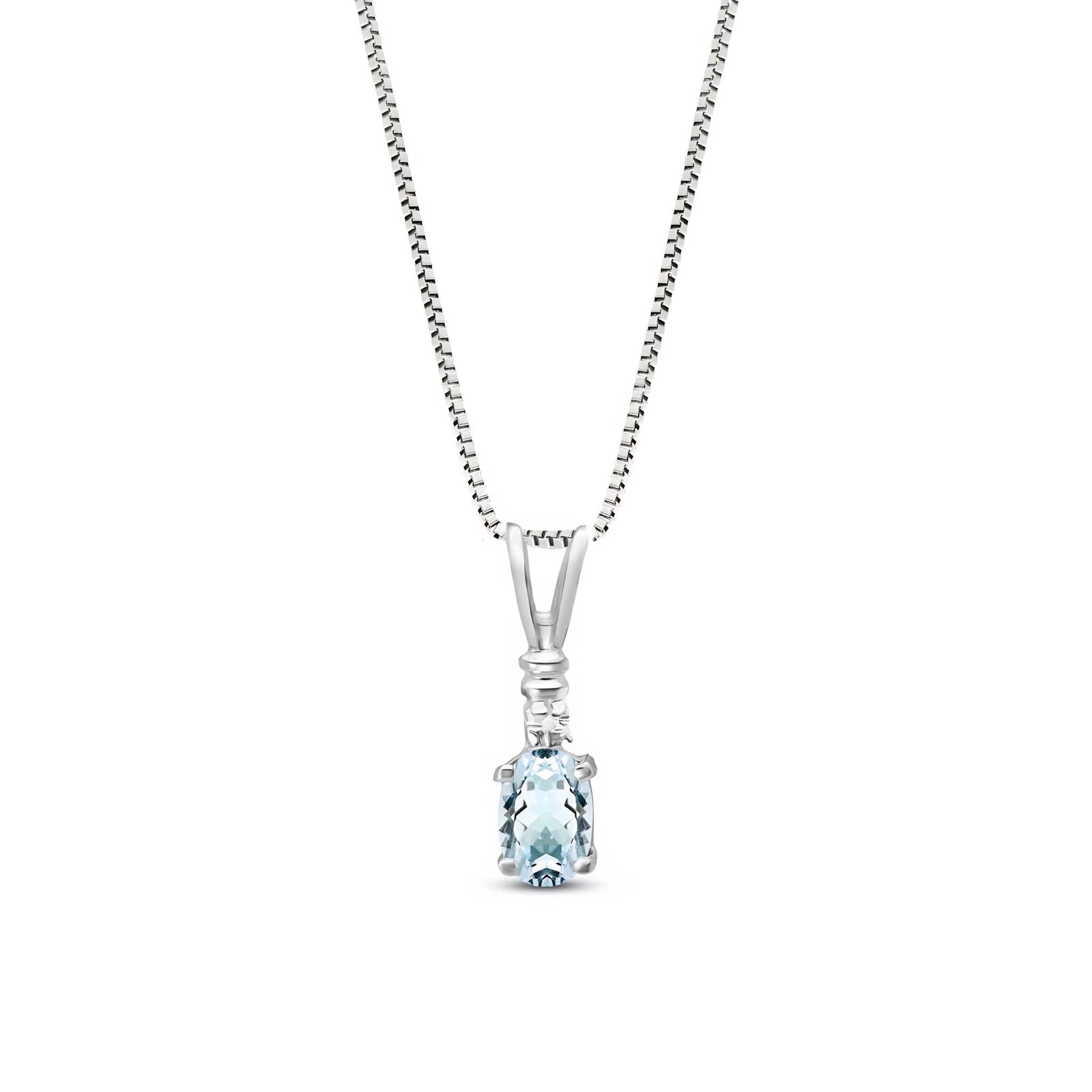 White Gold Heritage Pendant Necklace Amethyst 10K — Elsa