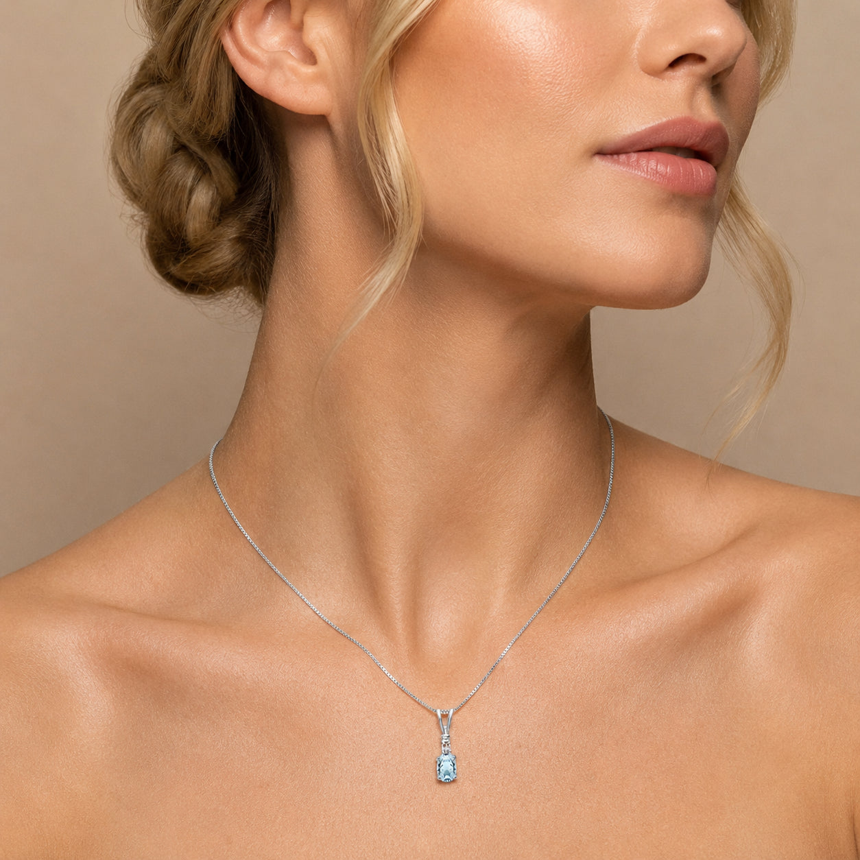 White Gold Heritage Pendant Necklace Amethyst 10K — Elsa