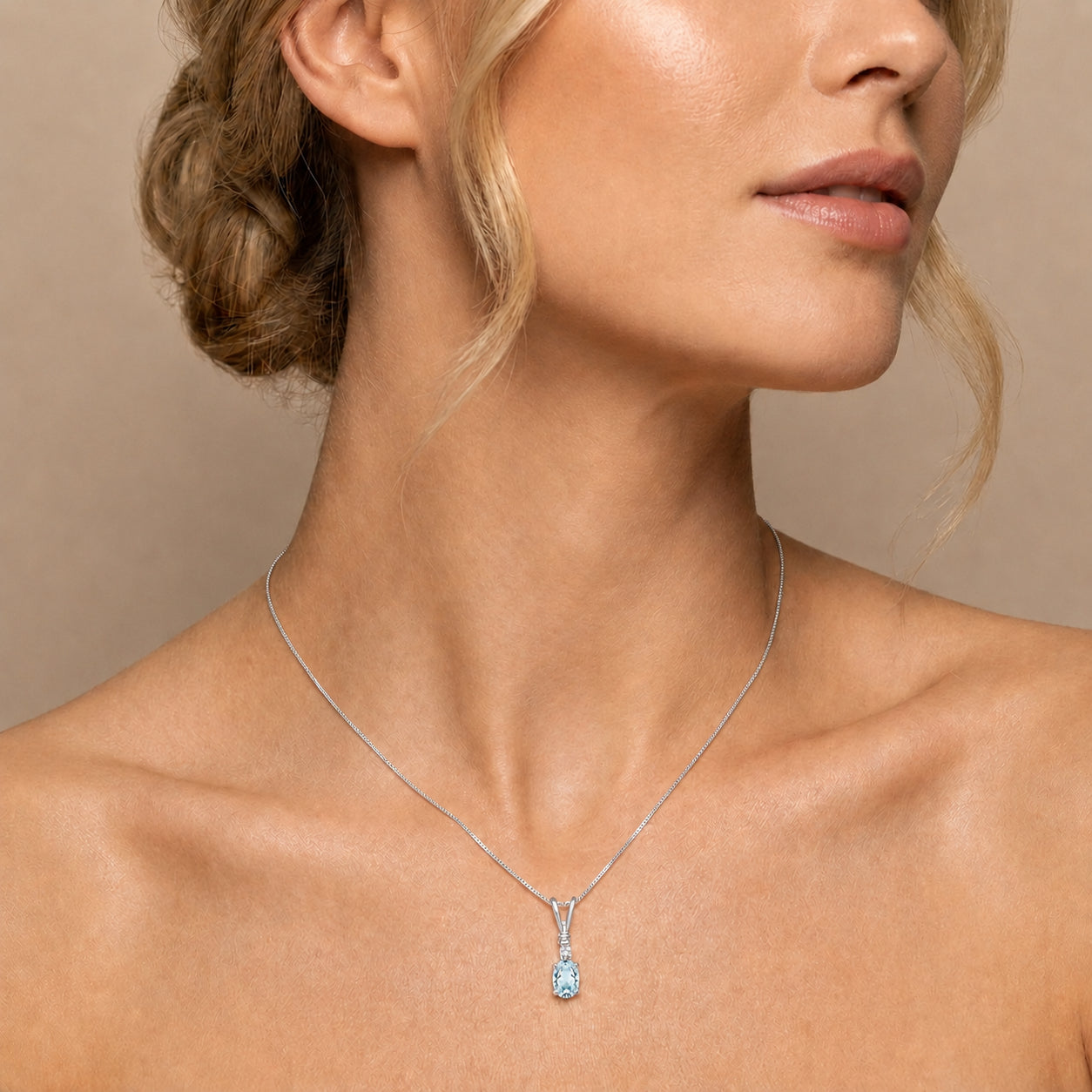 White Gold Heritage Pendant Necklace Amethyst 10K — Elsa