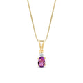 Yellow Gold Heritage Pendant Necklace Amethyst 10K — Elsa