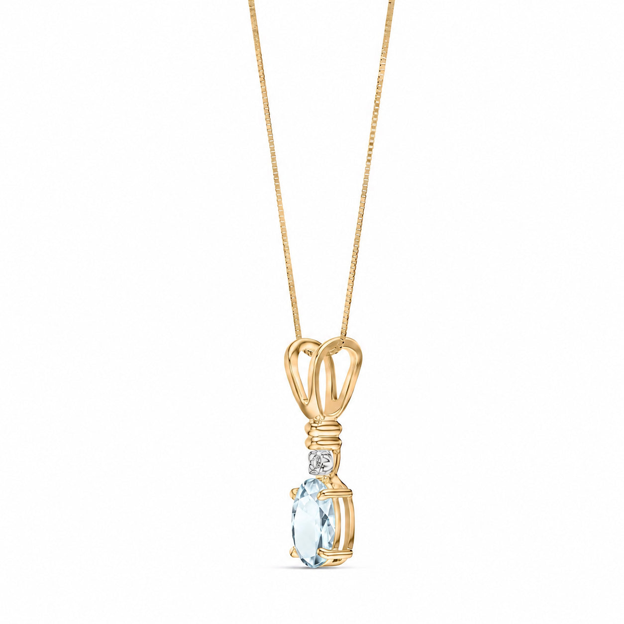 Yellow Gold Heritage Pendant Necklace Amethyst 10K — Elsa