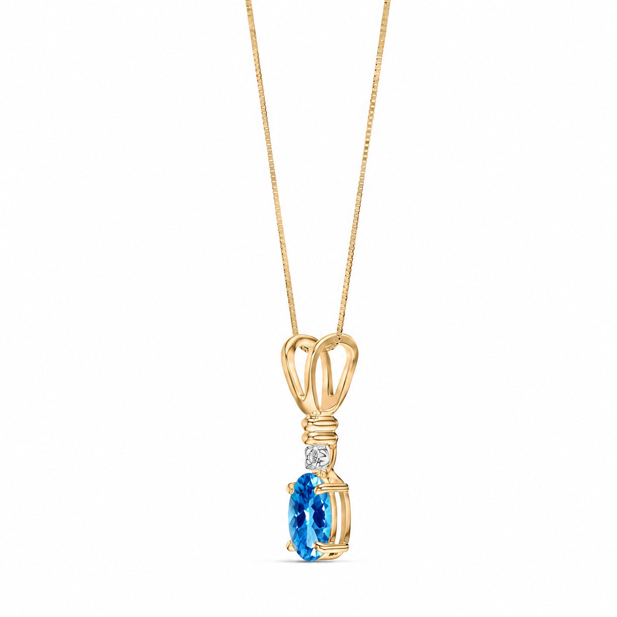 Yellow Gold Heritage Pendant Necklace Ruby 10K — Elsa