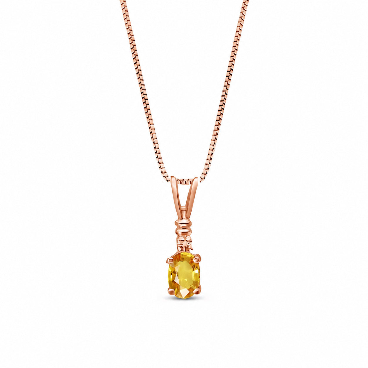 Rose Gold Heritage Pendant Necklace Garnet 10K — Elsa