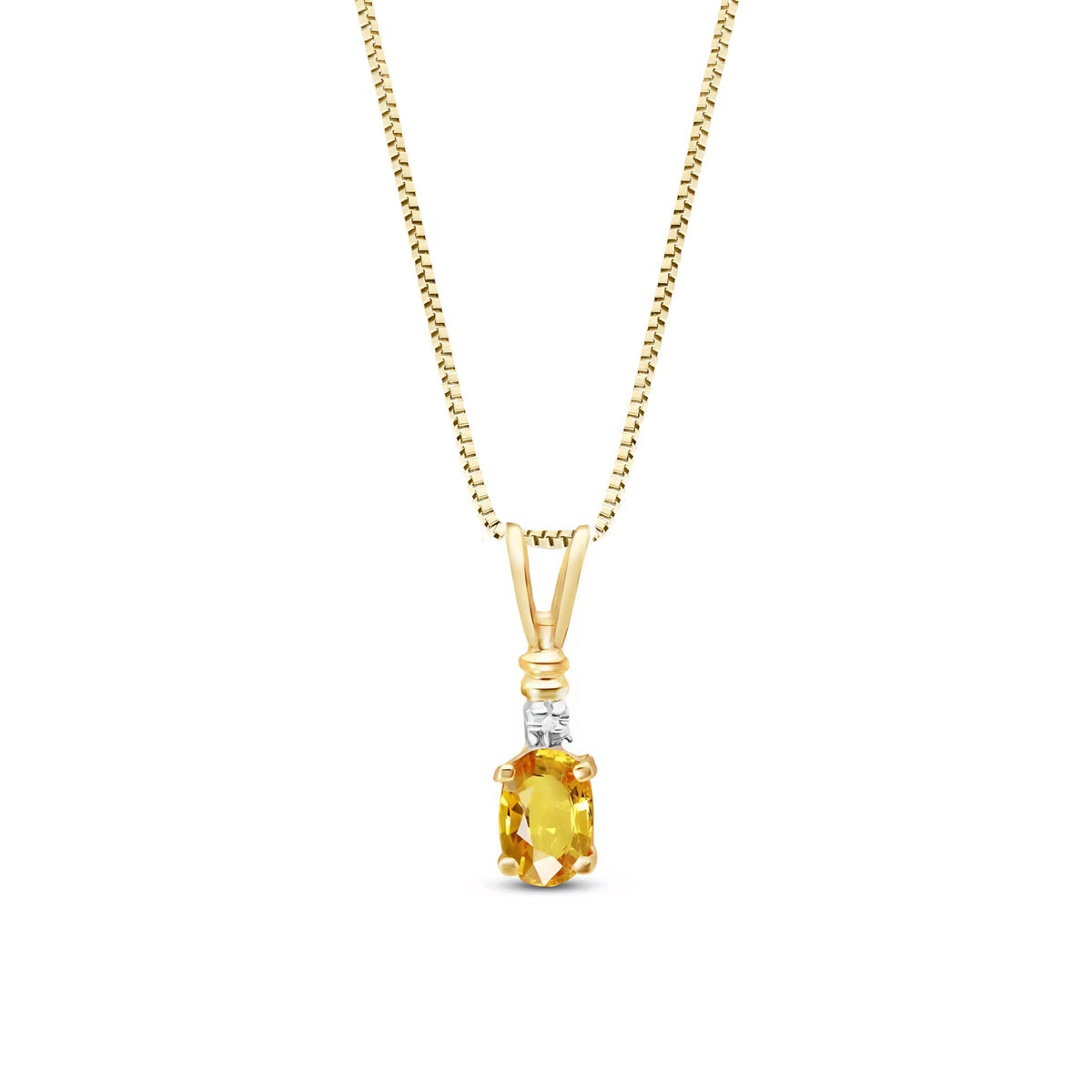 Yellow Gold Heritage Pendant Necklace Garnet 10K — Elsa