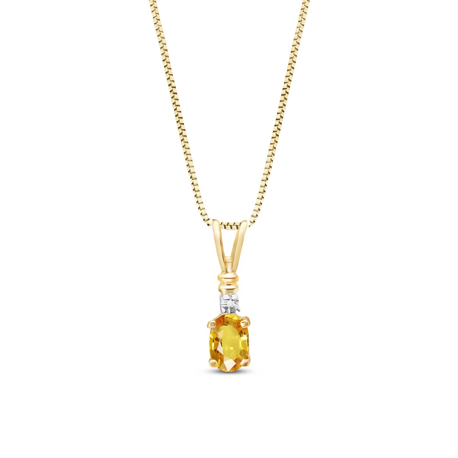 Yellow Gold Heritage Pendant Necklace Garnet 10K — Elsa