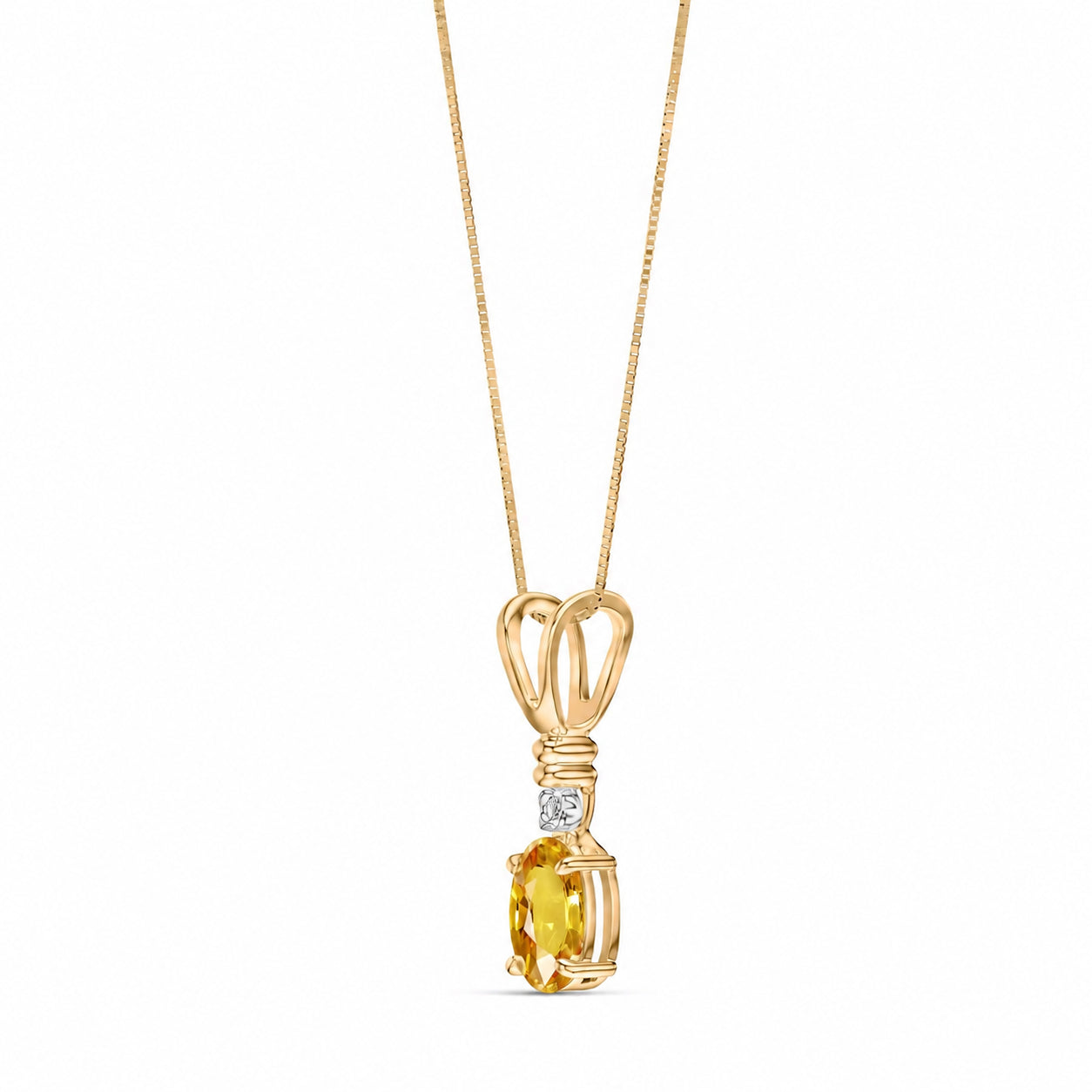 Yellow Gold Heritage Pendant Necklace Garnet 10K — Elsa