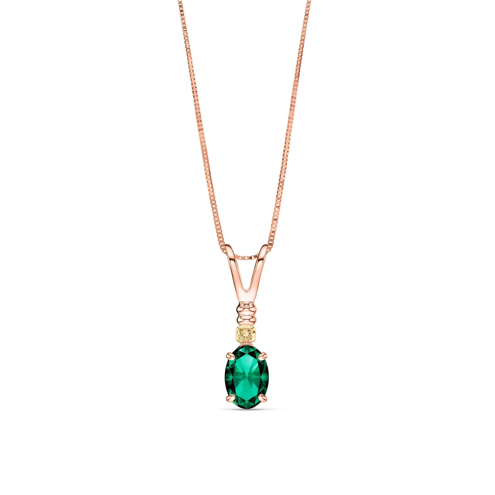 Rose Gold Heritage Pendant Necklace Peridot 10K — Elsa