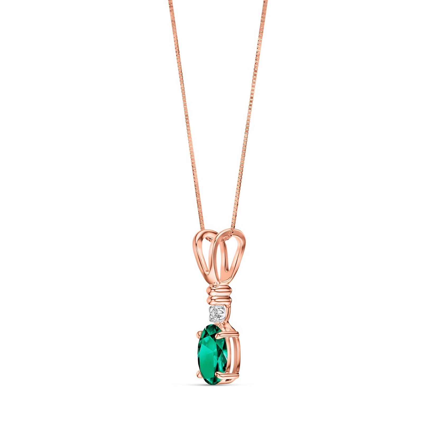 Rose Gold Heritage Pendant Necklace Peridot 10K — Elsa