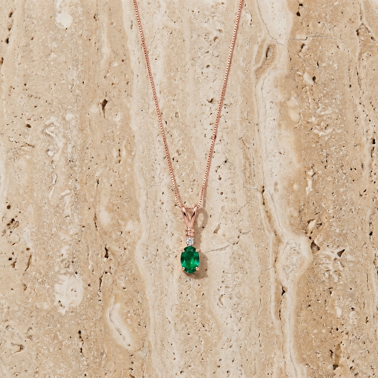Rose Gold Heritage Pendant Necklace Peridot 10K — Elsa