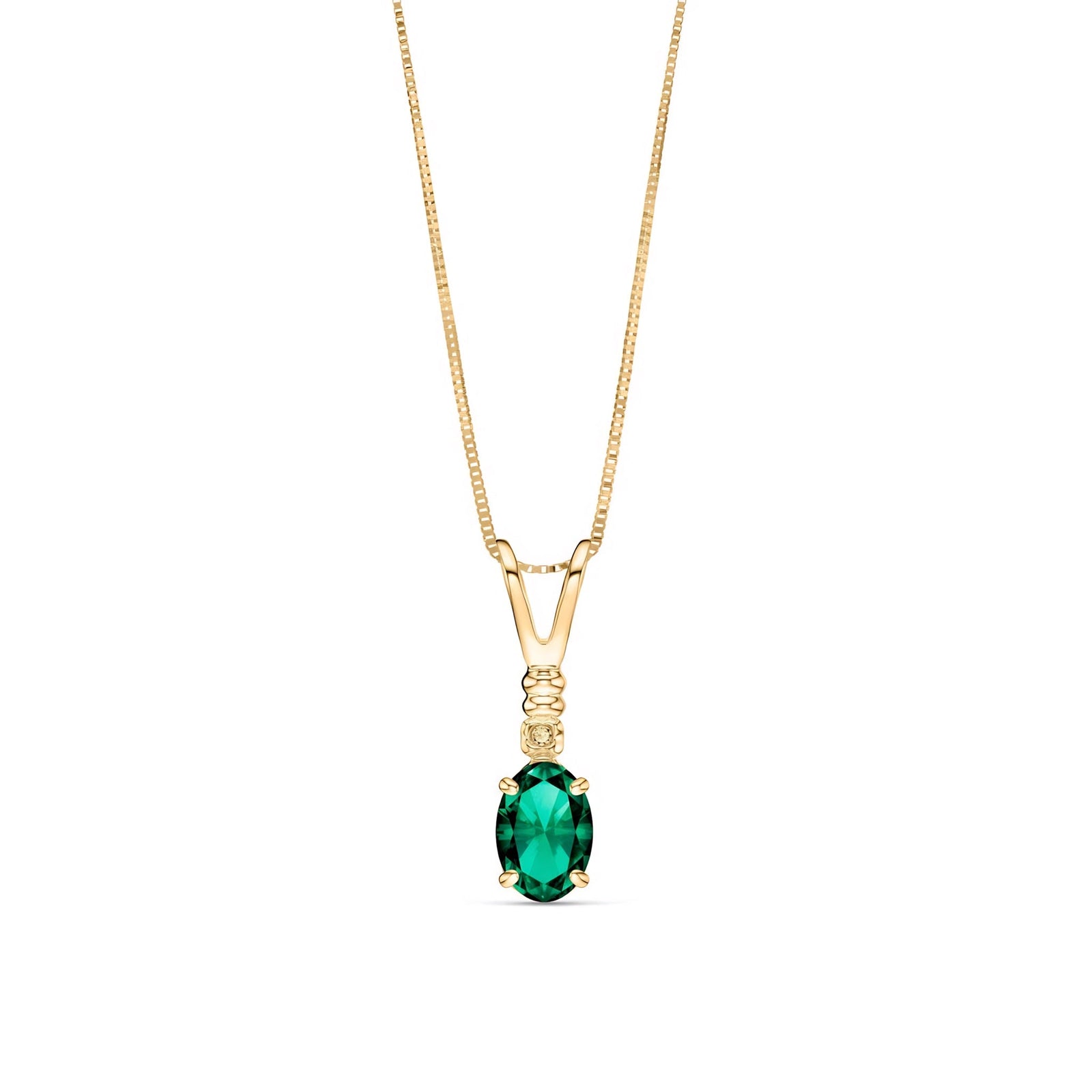 Yellow Gold Heritage Pendant Necklace Peridot 10K — Elsa